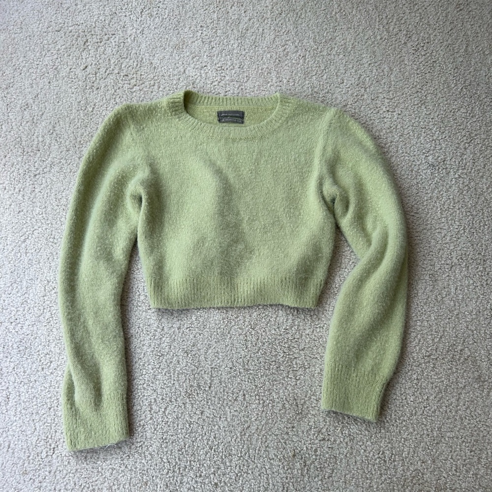 Urban Outfitters Women’s Light Green Crop Top Sweater